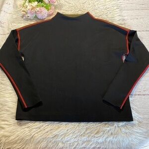 DYI Define Your Inspiration Long Sleeve Mesh Contrast Mock Neck Top sz S